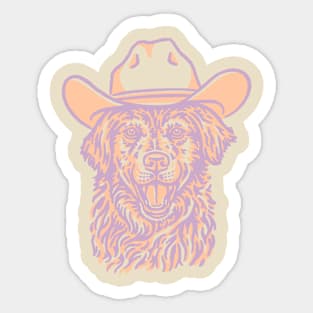 Labrador Retriever Cowboys Dog Sticker